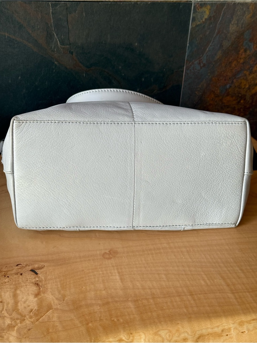 American Leather Brand Carrie Dome Satchel NWOT
Light gray blue. - Picture 11 of 16
